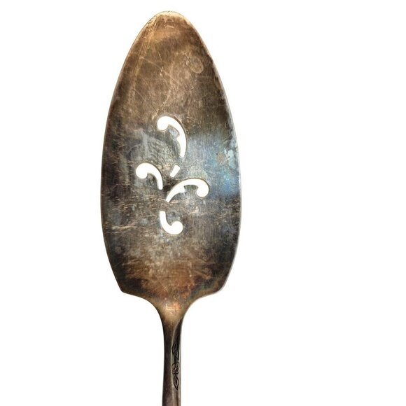 Vintage Wm A Rogers Oneida Ltd Silver-Plated Pie and Cake Serving Spoon Spatula - Picture 7 of 7